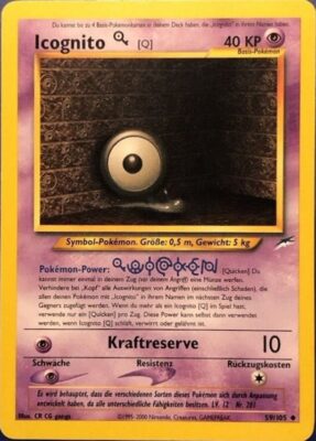 Icognito-Q_59-105_Neo-Destiny_Pokémon-Karte_Deutsch