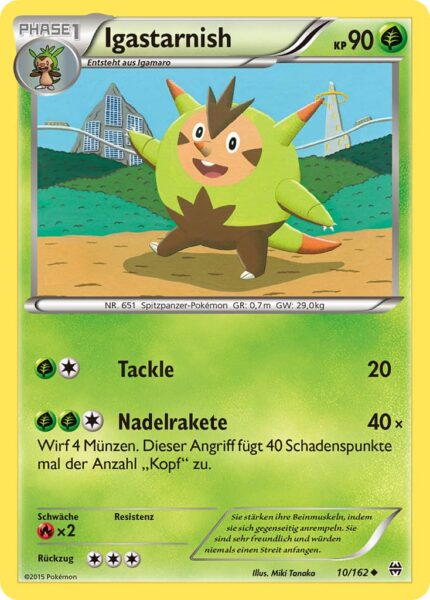 Igastarnish-10-162-XY-TURBOfieber-Pokémon-Karte-Deutsch-2015