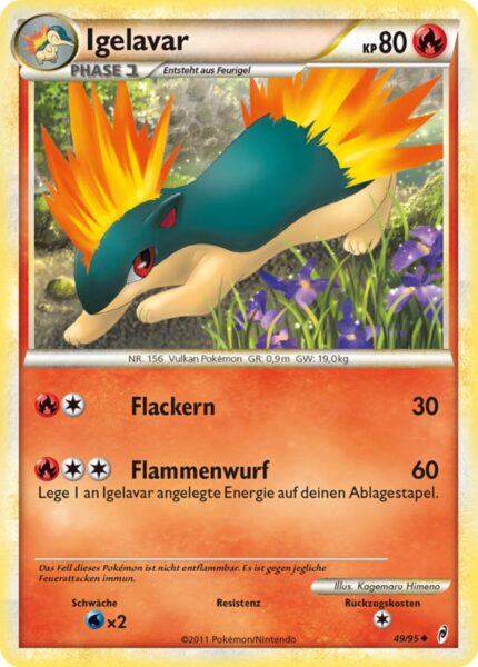 Igelavar-49-95-Ruf-der-Legenden-Pokémon-Karte-Deutsch-TCG-Sammelkartenspiel