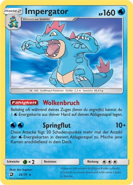 Impergator-24-70-Majestät-der-Drachen-Pokémon-Karte-Deutsch-TCG-Sammelkartenspiel