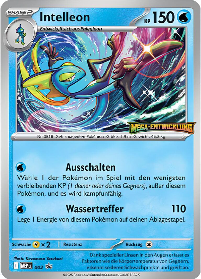 Intelleon-MEP-DE-002-Mega-Entwicklung-Prerelease-Promo-Pokémon-Karte-Deutsch