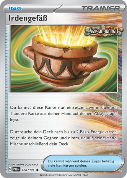 Irdengefäß-106-131-Prismatische-Entwicklungen-Pokémon-Karte-Deutsch-Karmesin-Purpur-TCG-Sammelkartenspiel