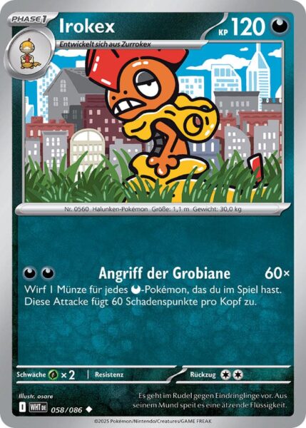 Irokex-058-086-WHT-DE-Weiße-Flammen-Pokémon-Karte-Karmesin-Purpur-Deutsch
