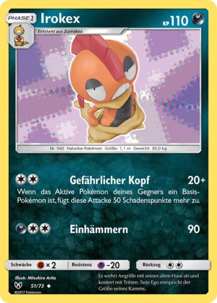 Irokex-51-73-Schimmernde-Legenden-Pokémon-Karte-Deutsch-TCG-Sammelkartenspiel