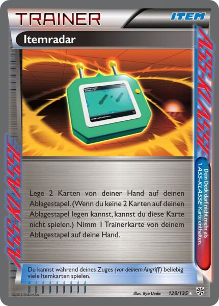 Itemradar-128-135-Schwarz-Weiss-Plasma-Sturm-ASS-KLASSE-Pokémon-Karte-TCG