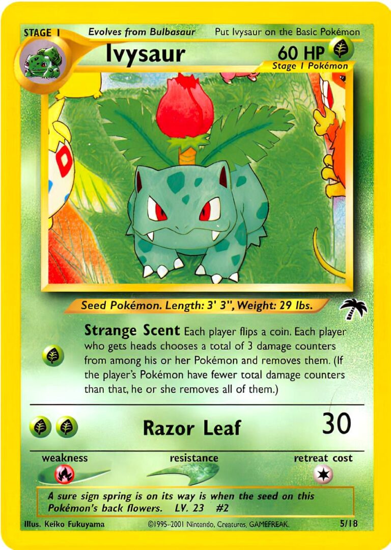 Ivysaur-Bisaknosp-5-18-Southern-Islands-Pokémon-Karte-2001-Englisch