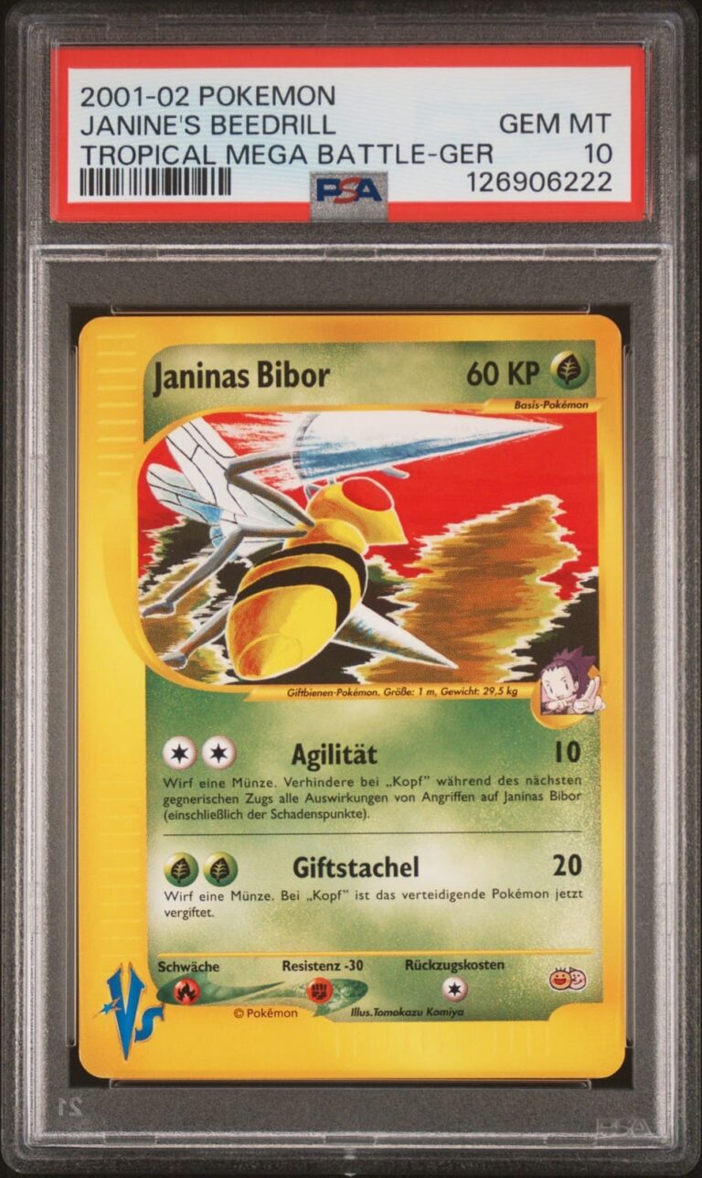 Janinas-Bibor-Tropical-Mega-Battle-Promo-Pokémon-Karte-German-Deutsch-PSA-10
