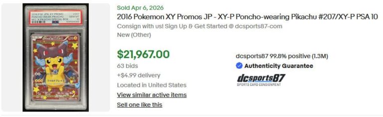 Japanische-Pokémon-Karten-steigen-im-Preis-Wert-2026-Poncho-Pikachu-207-XY-P-Promo-PSA-10