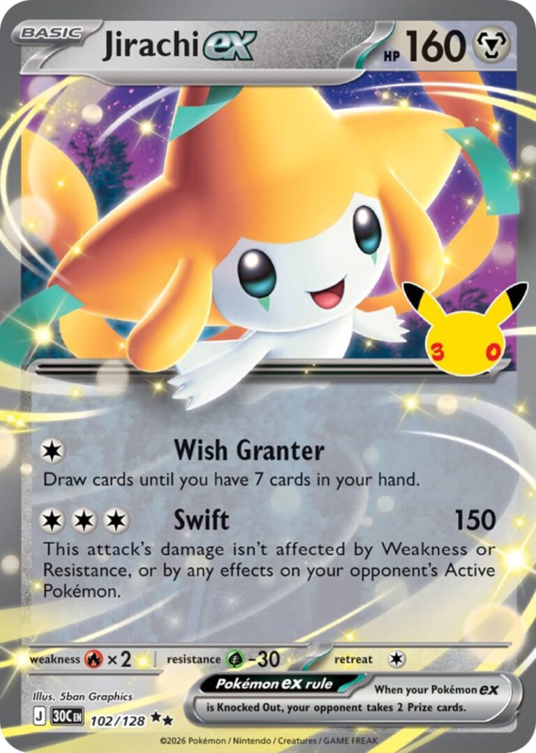 Jirachi-ex-102-128-30C-30-Jahre-Jubiläum-30th-Celebration-Set-Erweiterung-Pokémon-Karte-Englisch