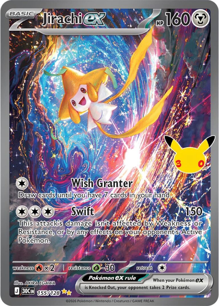 Jiraichi-ex-155-128-30C-30-Jahre-30th-Celebration-Special-Illustration-Rare-Pokémon-Karte-Deutsch