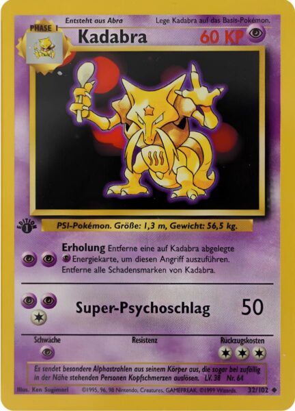 Kadabra_Base-Basis-Set_1st-Edition_32-102_Pokémon-Karte_TCG