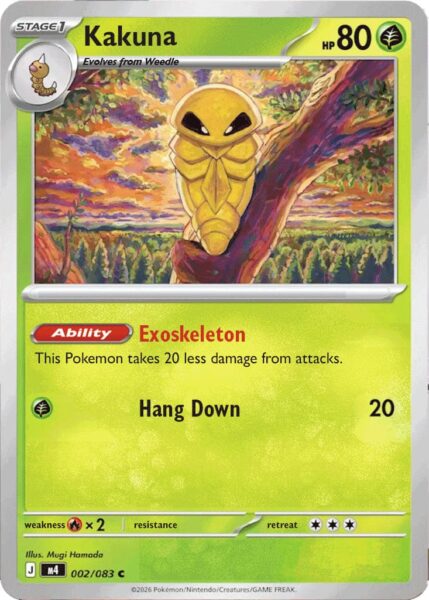 Kakuna-Kokuna-Wachsendes-Chaos-Rising-Ninja-Spinner-Pokémon-Karte-Englisch