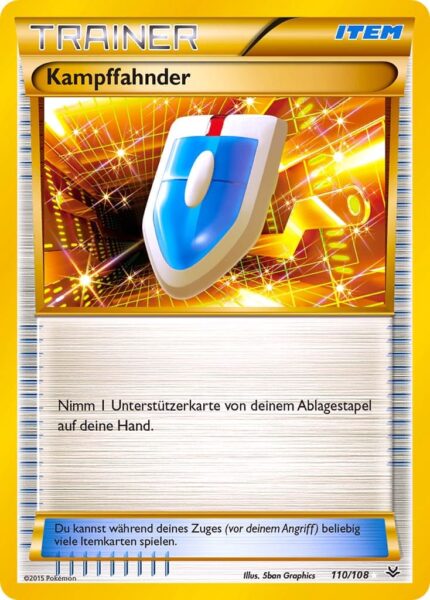 Kampffahnder-110-108-XY-Drachenleuchten-Secret-Rare-Gold-Pokémon-Karte-Deutsch-TCG-Sammelkartenspiel