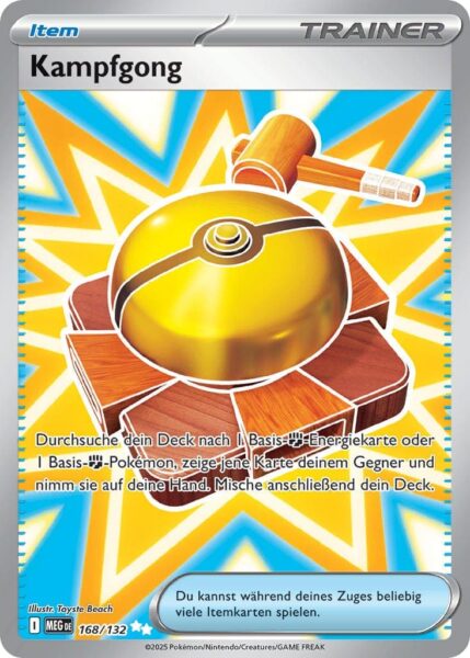 Kampfgong-168-132-Mega-Entwicklung-Full-Art-Pokémon-Karte-Deutsch