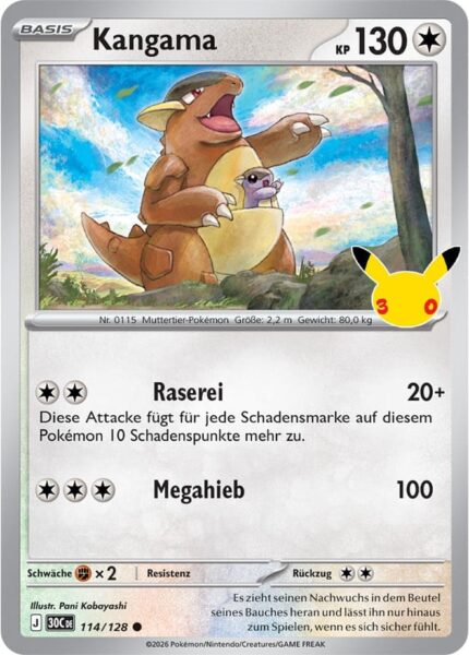 Kangama-114-128-30C-30-Jahre-Jubiläum-30th-Celebration-Pokémon-Karte-Deutsch