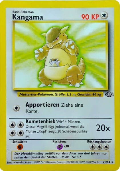 Kangama-21-64-Dschungel-Pokemon-Karte-Deutsch-1999