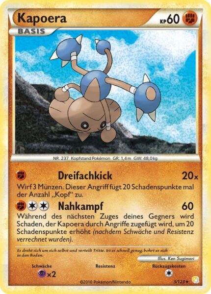 Kapoera-5-123-Heartgold-Soulsilver-Pokémon-Karte-Deutsch