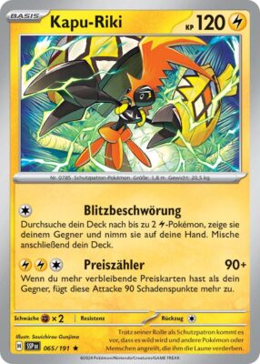 Kapu-Riki-065-191-SSP-DE-Karmesin-Purpur-Stürmische-Funken-Pokémon-Karte-Deutsch-TCG