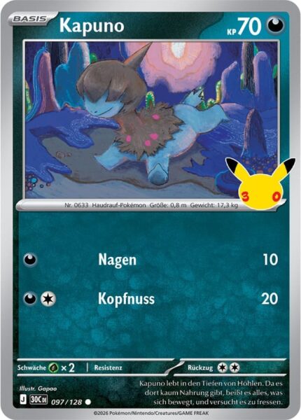 Kapuno-097-128-30C-30-Jahre-Jubiläum-30th-Celebration-Pokémon-Karte-Deutsch