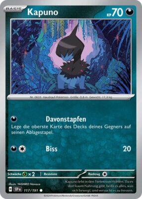 Kapuno-117-191-SSP-DE-Karmesin-Purpur-Stürmische-Funken-Pokémon-Karte-Deutsch-TCG