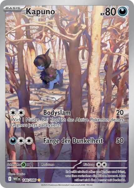 Kapuno-146-086-WHT-DE-Weiße-Flammen-Illustration-Rare-Pokémon-Karte-Karmesin-Purpur-Deutsch