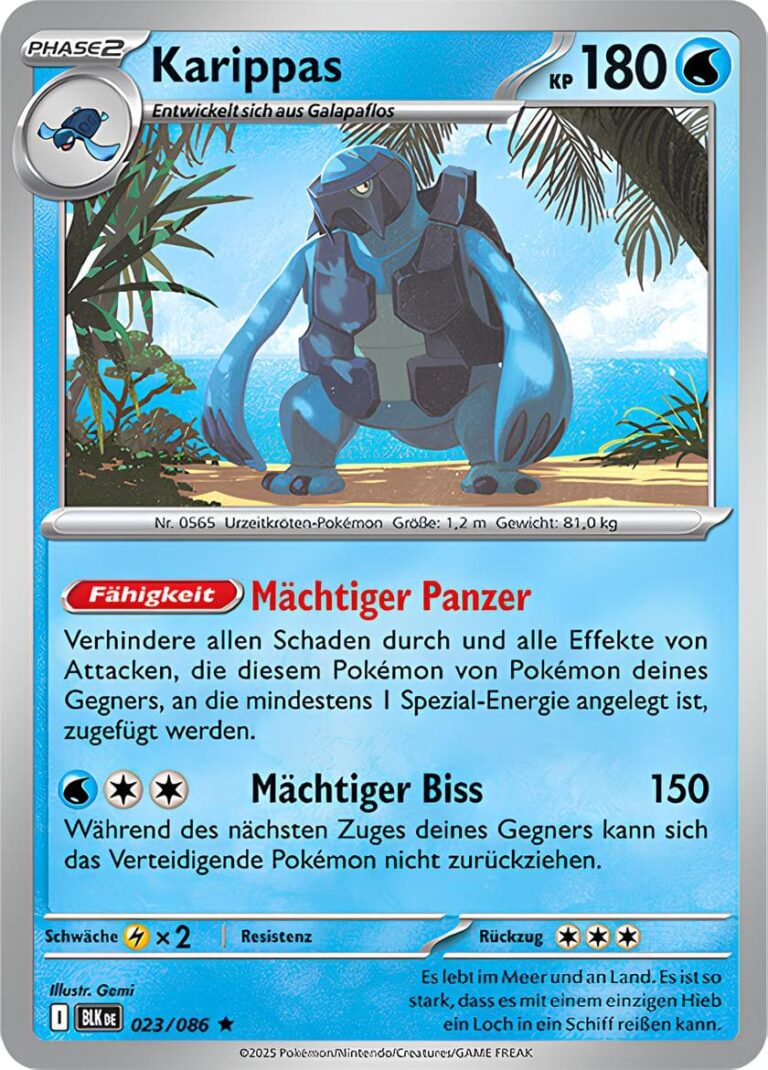 Karippas-023-086-BLK-DE-Schwarze-Blitze-Pokémon-Karte-Karmesin-Purpur-Deutsch