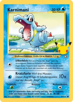 Karnimani-81-111-Große-XXL-Jumbo-Pokémon-Karte-Erste-Partner-25-Jahre-Celebrations