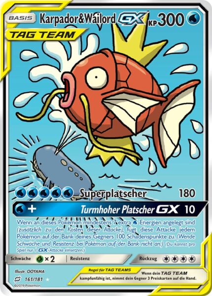 Karpador-Wailord-GX-161-181-Teams-sind-Trumpf-Alternate-Art-TAG-TEAM-Pokémon-Karte