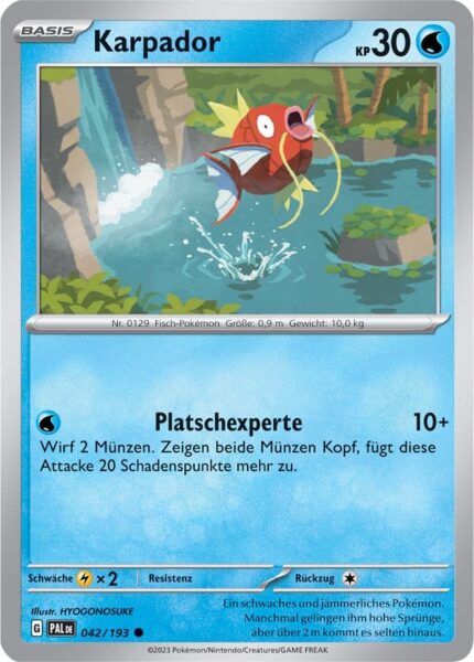 Karpador_042-193_Entwicklungen-in-Paldea_Pokémon-Karte