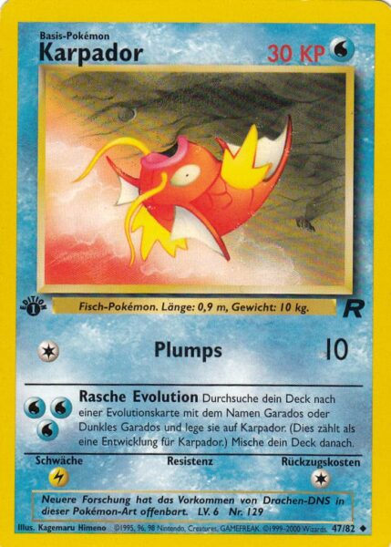 Karpador_47-82_Team-Rocket_Pokémon-Karte_Deutsch