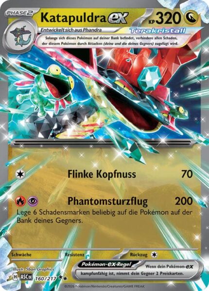Katapuldra-ex-160-217-ASC-Erhabene-Helden-Pokémon-Karte-Deutsch