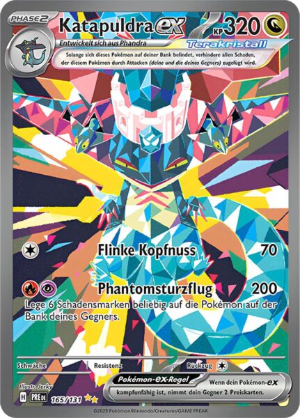 Katapuldra-ex-165-131-Prismatische-Entwicklungen-Special-Illustration-Rare-Pokémon-Karte-Deutsch-TCG