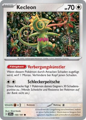 Kecleon-150-191-SSP-DE-Karmesin-Purpur-Stürmische-Funken-Pokémon-Karte-Deutsch-TCG