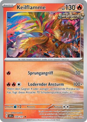 Keilflamme-038-191-SSP-DE-Karmesin-Purpur-Stürmische-Funken-Pokémon-Karte-Deutsch-TCG