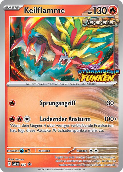 Keilflamme-SVP-151-Stürmische-Funken-Prerelease-Promo-Pokémon-Karte-Karmesin-Purpur-Deutsch