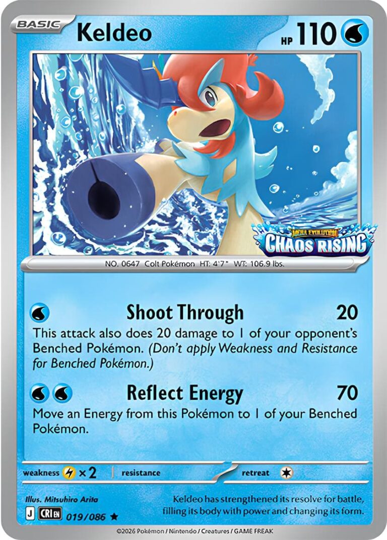 Keldeo-019-086-Chaos-Rising-Store-Promo-Pokémon-Karte-Englisch