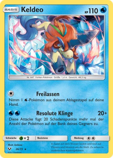 Keldeo-26-73-Schimmernde-Legenden-Pokémon-Karte-Deutsch-TCG-Sammelkartenspiel