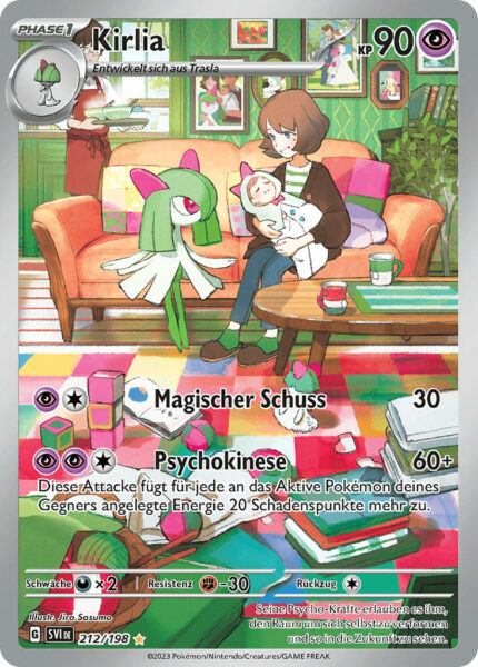 Kirlia-212-198-Karmesin-Purpur-Basis-Set-Illustration-Rare-Pokémon-Karte-Deutsch