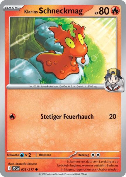 Klarins-Schneckmag-023-217-ASC-Erhabene-Helden-Pokémon-Karte-Deutsch
