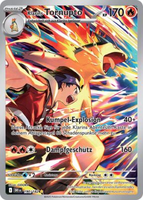 Klarins-Tornupto-190-182-Ewige-Rivalen-Illustration-Rare-Pokémon-Karte-Karmesin-Purpur-Deutsch