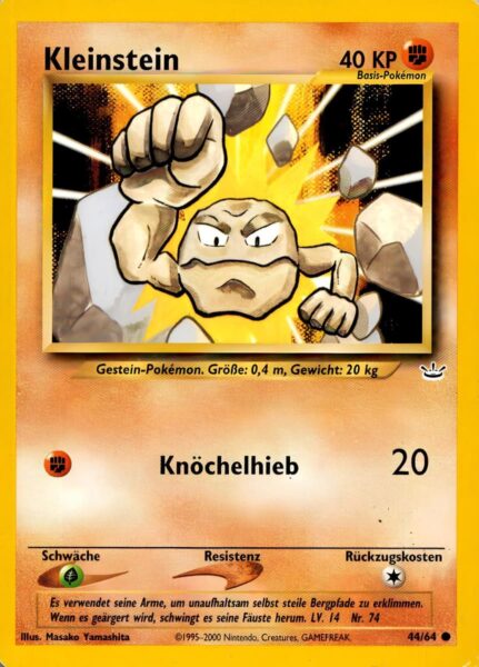 Kleinstein-44-64-Neo-Revelation-Pokémon-Karte-Deutsch