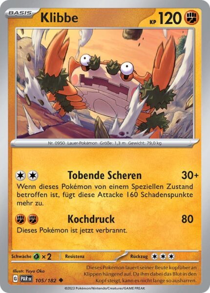 Klibbe-105-182-Paradoxrift-Pokémon-Karte-Deutsch