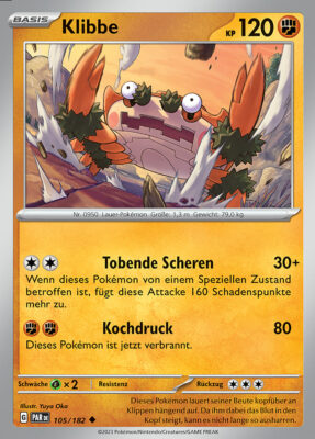 Klibbe_PAR-DE-105-182_Paradox-Rift-Paradoxrift_Pokémon-Karte_Deutsch