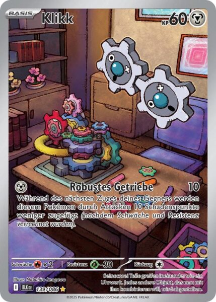 Klikk-139-086-BLK-DE-Schwarze-Blitze-Illustration-Rare-Pokémon-Karte-Karmesin-Purpur-Deutsch