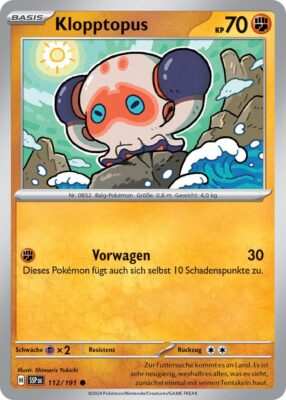 Klopptopus-112-191-SSP-DE-Karmesin-Purpur-Stürmische-Funken-Pokémon-Karte-Deutsch-TCG