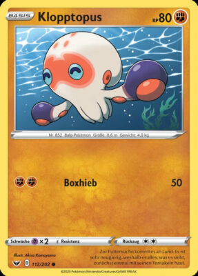 Klopptopus-112-Schwert-Schild-Pokémon-Karte
