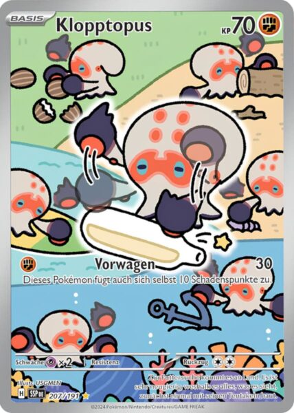 Klopptopus-207-191-SSP-DE-Karmesin-Purpur-Stürmische-Funken-Illustration-Rare-Pokémon-Karte-Deutsch