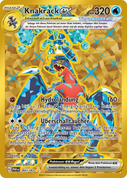 Knakrack-ex-260-182-Paradoxrift-Terakristall-Gold-Pokémon-Karte