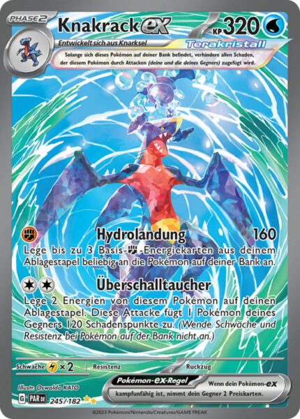 Knakrack-ex_Paradoxrift_245-182_Special-Illustration-Rare-Pokémon-Karte_Deutsch-Paradox-Rift