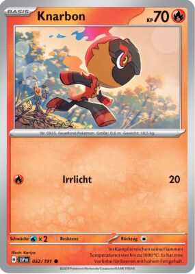 Knarbon-032-191-SSP-DE-Karmesin-Purpur-Stürmische-Funken-Pokémon-Karte-Deutsch